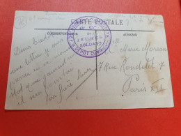 Cachet Militaire Sur Carte Postale Du Havre Pour Paris ( Période 1914/18) - Réf 908 - Cartas & Documentos