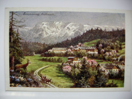 Semmering - Ortbauer Mit Rax 1918 - Aquarell Kunst - Kunstanstalt H. Nachbargauer Wien - Semmering