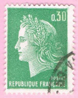 France, N° 1536A Obl. - Type Marianne De Cheffer - 1967-1970 Marianne Of Cheffer