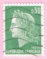 France, N° 1536A Obl. - Type Marianne De Cheffer - 1967-1970 Marianne Of Cheffer