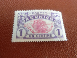 La Réunion - Carte De L'Ile - 1c. - Yt 56 - Violet Et Rose - Neuf Sans Trace De Charnière - Année 1907 - - Neufs