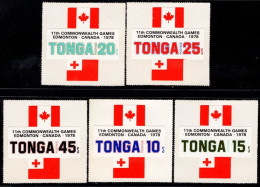 CU0364 Tonga 1978 And Canada Friendly Flag 5V Self-adhesive  MNH - Tonga (1970-...)