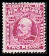 1909-1916. New Zealand. Edward VII TWO PENCE  Perf. 14 X 14½. Hinged. (MICHEL 124) - JF533657 - Nuovi