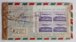 Corrispondenza Restituita Al Mittente 1° Giorno Emissione 1° Volo San Marino-Rimini-Londra 03/06/1959 - Poste Aérienne