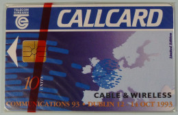 IRELAND - CallCard - Chip - 1050 - Cable & Wireless - Coms 93 - Advertising - 10 Units - 10,000ex - Mint Blister - Ireland