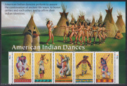 F-EX40574 US USA MNH 1996 AMERICAN INDIAN DANCES ETHNOGRAFIC. - American Indians