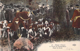 CHASSE - Chasse à Courre En Forêt De FONTAINEBLEAU - Avant La Curée - Carte Postale Ancienne - Hunting