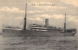 PAQUEBOTS - SS ANVERSVILLE - Compagnie Belge Maritime Du Congo - Carte Postale Ancienne - Piroscafi