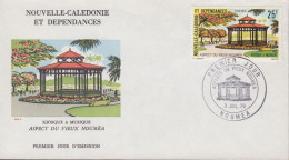 1976. NOUVELLE-CALEDONIE. Fine FDC With 25 F KIOSQUE A MUSIQUE Cancelled First Day Of Issue  (Michel 580) - JF440787 - Lettres & Documents