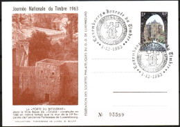 Luxembourg ,Luxemburg , CARTE 1963 , MI 668,  JOURNEE NATIONALE DU TIMBRE, OBLITERE, GESTEMPELT - Cartas & Documentos