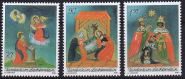 MiNr. 1330 - 1332 Liechtenstein 2003, 24. Nov. Weihnachten: Hinterglasbilder - Postfrisch/**/MNH - Ongebruikt