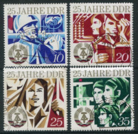 DDR / E. GERMANY 1974 25th Anniversary Of DDR Used  Michel 1949-52 - Oblitérés