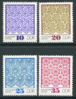 DDR / E. GERMANY 1974 Plauen Lace MNH / **  Michel 1963-66 - Unused Stamps