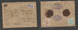 Czechoslovakia. 1918. Oderberg - Hnojnik. Registered Multifkd Front And Reverse Insured Post Office Envelope At 6436 Kor - Other & Unclassified