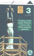 Latvia:Used Phonecard, Lattelekom, 3 Lati, Monument, 2002 - Latvia