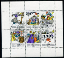 DDR / E. GERMANY 1974 Traditional Tales IX Sheetlet Used.  Michel 1995-2000 Kb - Used Stamps