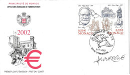 Monaco Fdc Victor Hugo Signé Par L'Artiste - Otros & Sin Clasificación