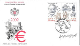 Monaco Fdc Victor Hugo Signé Par L'Artiste - Autres & Non Classés