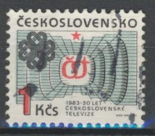 Tchécoslovaquie 1983 Mi 2706 (Yv 2526), Obliteré, Varieté Position 46/2 - Errors, Freaks & Oddities (EFO)