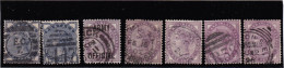 1881-3 GB Queen Victoria 2 Half Penny Slate And 5 Penny Lilac Used Stamps - Gebraucht