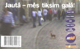 Latvia:Used Phonecard, Lattelekom, 2 Lati, Dog, 1188, 2008 - Letland