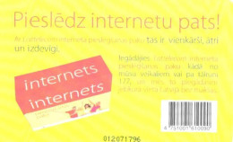 Latvia:Used Phonecard, Lattelekom, 5 Lati, Internets, 2009 - Lettland