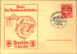 1954, Seltener Sonderumschlag Zur Wahl Des Bundespräsüdemten In Berlin - Other & Unclassified