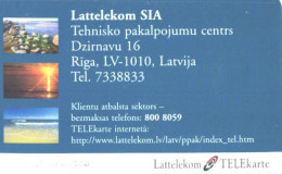 Latvia:Used Phonecard, Lattelekom, 5 Lati, Sunset, Lattelekom SIA, 1999 - Lettonia