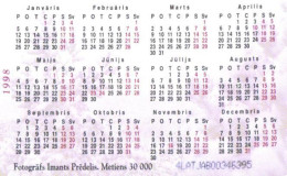 Latvia:Used Phonecard, Lattelekom, 5 Lati, Sunset, Calendar 1998 - Lettland
