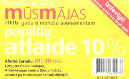 Latvia:Used Phonecard, Lattelekom, 2 Lati, Musmajas, Candle, 2006 - Letland