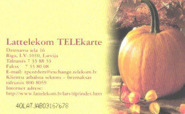 Latvia:Used Phonecard, Lattelekom, 5 Lati, Pumpkin, 2000 - Letland
