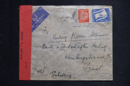 ISRAËL - Enveloppe De Tel Aviv Pour La Suisse En 1949 Avec Contrôle Postal - L 143962 - Lettres & Documents