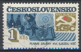 Tchécoslovaquie 1982 Mi 2682 (Yv 2502), Obliteré, Varieté Position 15/1 - Errors, Freaks & Oddities (EFO)