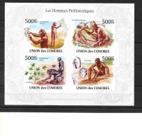 2009  COMORES  1890-93 ** HommesPréhistoriques , Non Dentelé,  Côte 15.00 En Dentelé - Comoros