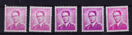 ROI BAUDOUIN ** / MNH N°  3  FR   5 Nuances Départ  0,49 - Unused Stamps