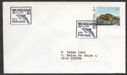 Portugal Cachet Commémoratif Dauphin Stand Portugais Brasiliana 1983 Brèsil Brasil Brazil Event Postmark Dolphin - Dauphins