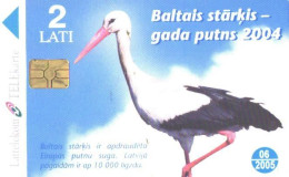 Latvia:Used Phonecard, Lattelekom, 2 Lati, Bird, Stork, 2005 - Latvia