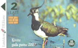 Latvia:Used Phonecard, Lattelekom, 2 Lati, Bird, 2001 - Lettland