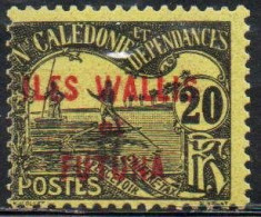 WALLIS AND FUTUNA ISLANDS 1920 POSTAGE DUE STAMPS TAXE SEGNATASSE MEN POLING BOAT NEW CALEDONIA OVERPRINTED 20c MH - Postage Due