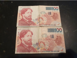 2 Billets 100 Francs Belgique - 100 Frank