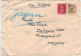 Klingelnberg Tokyo > Detmold - Tazawa 30 Sen -  Ca.1920-1930 - Via Siberia - Cartas & Documentos