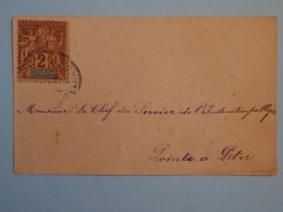 BT12 GUADELOUPE   BELLE PETITE LETTRE  RARE 1892 N°28 . POINTE A PITRE  + +AFFRANCH. INTERESSANT - Covers & Documents