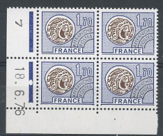 COINS DATES - PREO N°145-MONNAIE  -N** - 1,70 BLEU  -18-6-76 - Préoblitérés