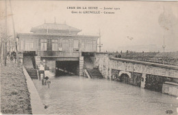 PARIS XVè  GRENELLE BELLE CPA   LA CRUE DE JANVIER 1910   LA GARE - District 15