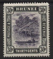 Brunei (05).1907 Issue. 30c. Violet & Black. Unused. Hinged. - Brunei (...-1984)