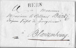 Marque Linéaire BERN (Berne) 1817 - ...-1845 Prefilatelia