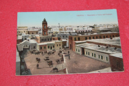 Libya Tripoli La Torre Dell' Orologio 1913 + Timbro Guardia Finanza  - Libia