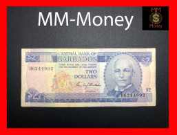 BARBADOS  2 $ 1980   P. 30  "sig. Blackman"    *scarce*  VF - Barbados (Barbuda)