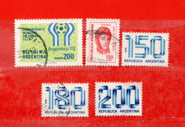 (Us.7) Argentina ° 1978 - . Yv. 1110-1132-1133-1148-1149.  Oblitérer. - Used Stamps