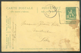 EP Carte 5c. Pellens Oblitéré Par La Griffe De Fortune De Chemin De Fer De PALISEUL Le 31-XII-1913 Vers Libin.  Ex-Stibb - Briefkaarten 1909-1934